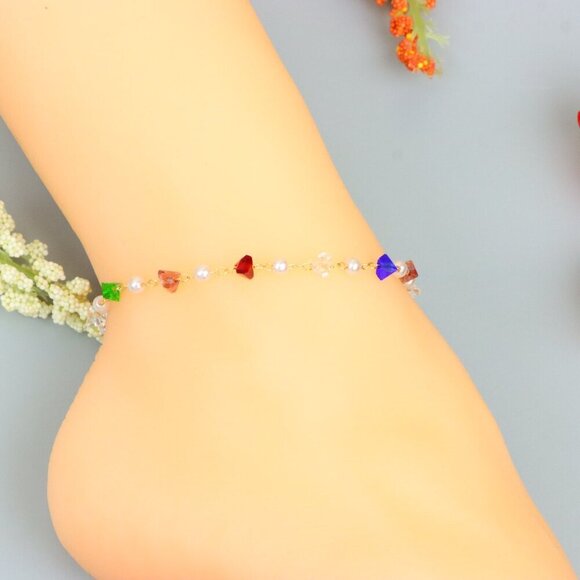 "Handmade Anklet – A Stylish Choice for Women, Thoughtful Gift Idea, EVCH1394 - Picture 3 of 10